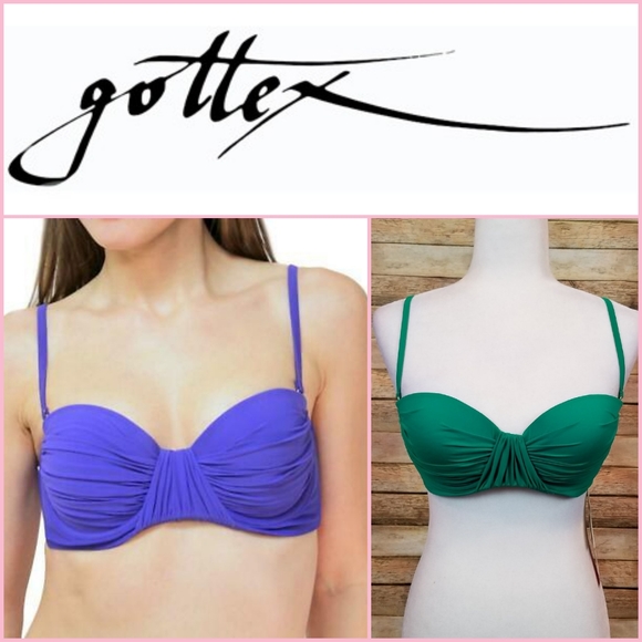 Gottex Other - NEW Gottex Ruched Convertible Strap Bikini Top